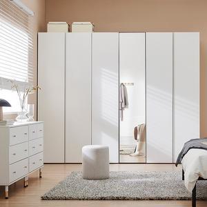 한샘 바이엘 채널 거울옷장세트 140cm~350cm(높이216cm) 화이트 16종