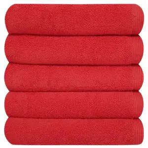 호텔수건150g 5장 레드 빨간색 붉은색 데일리 여름철 타올
