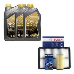 스포티지R 디젤 엔진오일 에스오일 세븐골드RV 5W30 8리터 보쉬 필터 세트