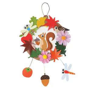 맘아트 DIY 가을 리스 만들기 키트 가을만들기 종이리스 방꾸미기 모빌