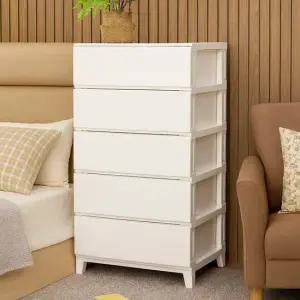 보노 심플리 550 플라스틱 서랍장 5단 와이드형 인테리어 수납장