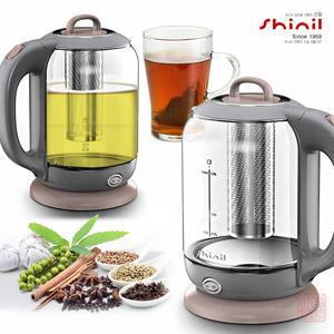 신일 무선 멀티 전기 티포트 SEP-C1700KP 유리 커피 주전자 1.7L 대용량