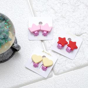 [꼬마또래] 심플 아동 귀찌 귀안뚫는 유아 귀걸이 어린이 별 하트 왕관