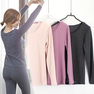 따뜻한 여성 기모내의 면 빅사이즈 상의 하의 3부5부9부