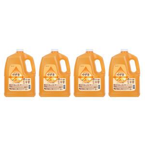 자연퐁 주방세제 오렌지 용기형 리필, 3.04L, 4개