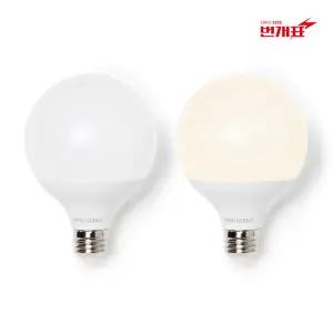번개표 LED 볼전구 15W 숏넥 주광색 전구색