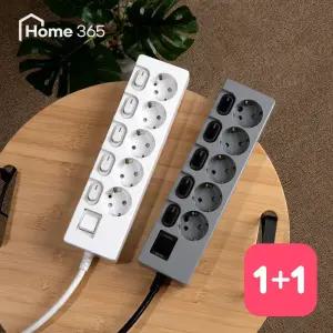 [1개+1개] 홈365 국산 개별멀티탭 5구 3m / 16A