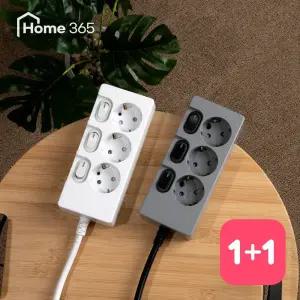 [1개+1개] 홈365 국산 개별멀티탭 3구 3m / 16A