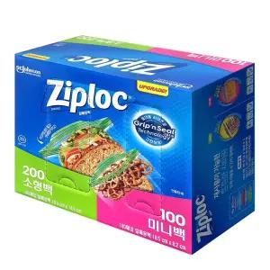 지퍼락 스마트 지퍼백 버라이어티팩 (소형 200매+미니100매)