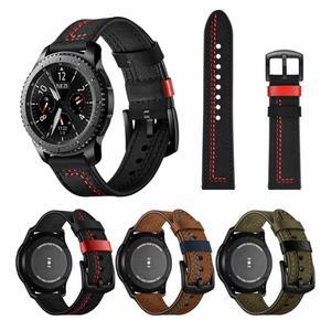 [기타]갤럭시워치 5 4 3 클래식 액티브 2 스웨이드 가죽 레더 포인트 컬러 스티치 스마트워치 스트랩 시...