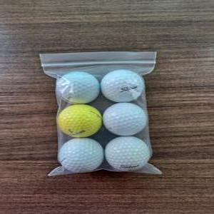 골프공비닐백(비닐팩) 6알전용 (100장) - 두께0.08mm