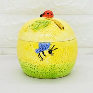 도자기 과일 뚜껑 재떨이 레몬 대 냄새 분진 차단 가정용 업소용