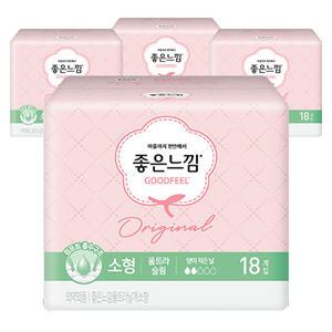 좋은느낌 오리지널 울트라슬림 날개 소형 18개입 4팩