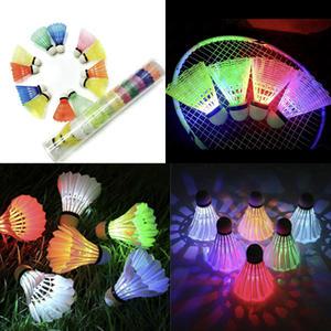 야광 셔틀콕 LED 기본 배드민턴공 형광 오리깃털 세트