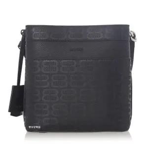 [롯데백화점]에스콰이아 신상 시그니처 패턴 시크 가죽 숄더 버킷 크로스백 ECBFHB636BK