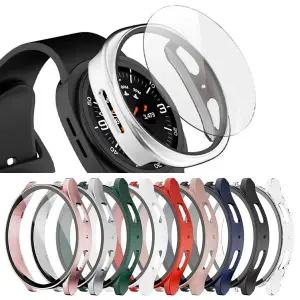 [아미크]갤럭시워치 8 7 6 5 풀커버 케이스 44mm 40mm 2in1 강화유리 하드 화면보호