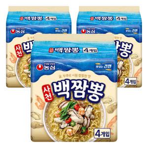 농심 사천백짬뽕 94g 4입(멀티), 3개