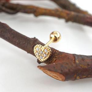 14k 하트 큐빅 피어싱 OPDJE3156