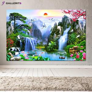 [갤러리츠] 운수대통 돈들어오는그림 한국화 풍수 인테리어 거실 액자