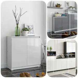 낮은 슬림신발장 LPM 하이그로시 현관수납장 800 소