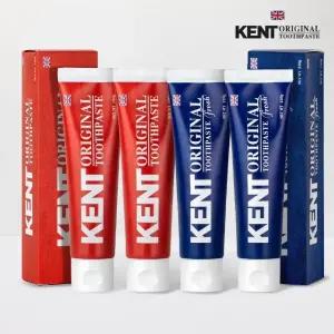 켄트 오리지널 치약120g 4개(RED2+BLUE2) 피톤치드향과 페퍼민트향 2종 중 택1