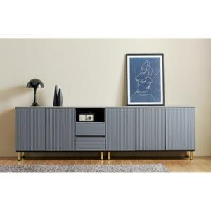 [자르파라]도시적인 높은 시크 다리형 거실장 2400 서랍 티비 튼튼한 얇은 테레비 받침대