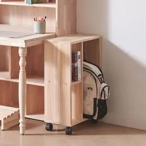 [히트가구] H6991 삼나무 이동식 다용도 수납장 480 1color (착불)