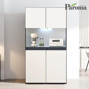 [파로마]밀레니 화이트 비스포크 홈까페 수납장 펜트리장 1000