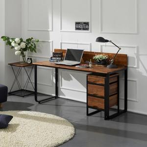 [우아미]라비아 멀바우 원목 철제 책상 1500