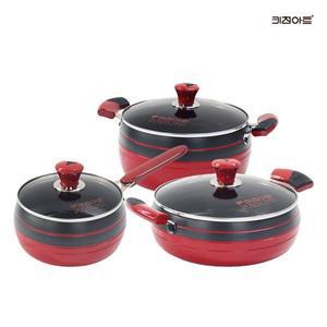 [키친아트] 신비 경질 인덕션가능 냄비세트 3종A(편18+양20+전24) 경질냄비..