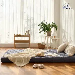 몽스홈 2레이어 탄탄한 매트리스 8cm 14cm 허리에좋은 바닥 1인용 수면매트 토퍼