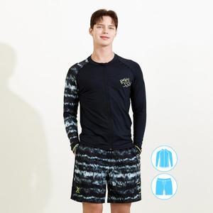 [베이직엘르][본사] 베이직엘르 남성인 집업 래쉬가드 비치반바지 세트 BEM-W919K