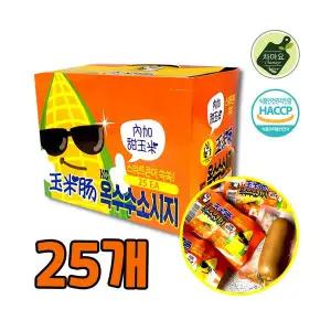 중국식품 옥수수콘 소세지 국내생산 중국 위미창 소시지 25개입 마라
