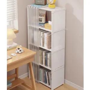 조립식 커튼형 캐비넷 수납장 4칸 5칸 8칸 10칸 화이트 공간박스 책장 수납함