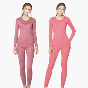 BYC 에어메리 여성 내복 세트 삼중직 여자 내의 보온 겨울 자수 DAS6018