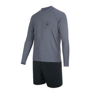 [레노마수영복](하남점)비치백 지퍼백 폴리백 증정남성 썬키스 래쉬가드 상하세트 그레이 RN-MS2E921-DG