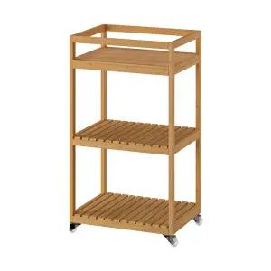 RAGRUND 로그룬드 카트 42x33x76cm/트롤리/이동식선반/욕실선반/원목수납장/수건