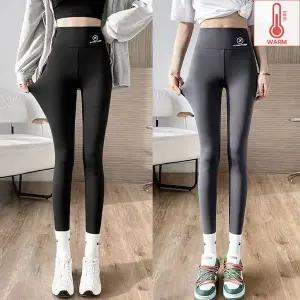 [홀리지]도리브 얇고 편한 겨울 융털 퍼 기모 레깅스 쫄바지