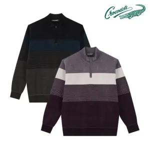 [크로커다일] 셔닐 한기장 융 하프집업 니트 CDAA9KW4366