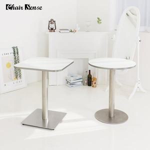 [체어센스]실버하부 테이블 카페 업소용 식당 인테리어 티 원형 사각 착불