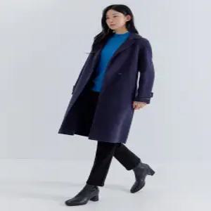[지센] [셀렉션라인] 여성 울 포인트 핸드메이드 코트 LFLCNA04_BL