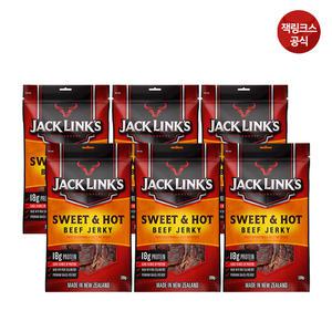 잭링크스 스윗앤핫 100gX6팩 육포 소고기육포