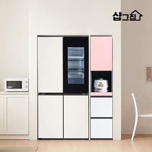 아트 키큰 냉장고틈새장 비스포크 밥솥선반 서랍장 400 / 오브제 주방 수납장