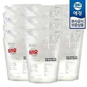 [애경]트리오 투명한생각 주방세제 리필 1L x9개