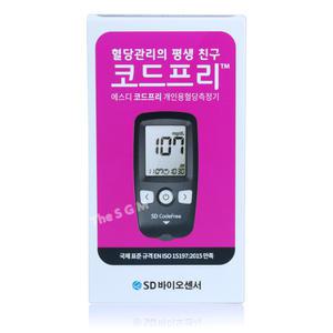 에스디 SD 코드프리 혈당계[혈당측정기+파우치+채혈기+채혈침 10개]