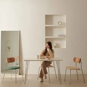 미드센추리 클로에 화이트 라운드 테이블 식탁 2size (1200/1400)