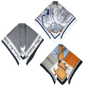 여성 쁘띠 사각 스카프 2종 3종 세트 답례품 선물 간절기 코디