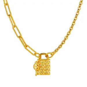 갤러리아 여자 순금 목걸이 언발 자물쇠 24K 11.25g 18K장식