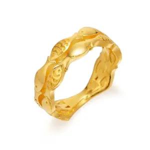 갤러리아 여자 순금 반지 물고기 투 라인 24K 3.75g 애끼 검지