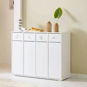 [파로마] 슬림 E0 분리수거함 수납장 4칸 1060 (봉투증정)착불